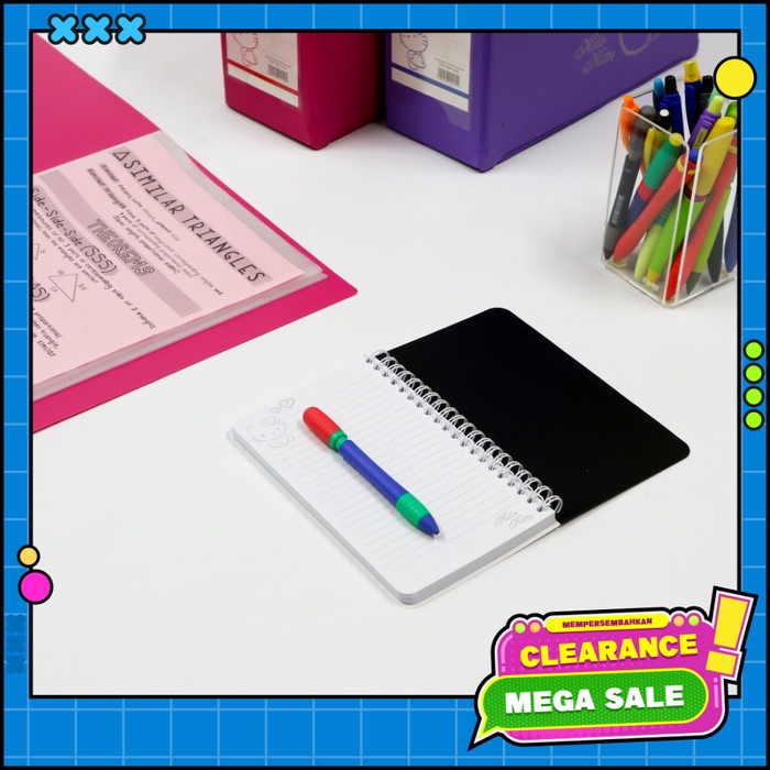 

ATKJaya- Bantex Notebook Hello Kitty A6+ (80 Sheets) Black #8022A10HK