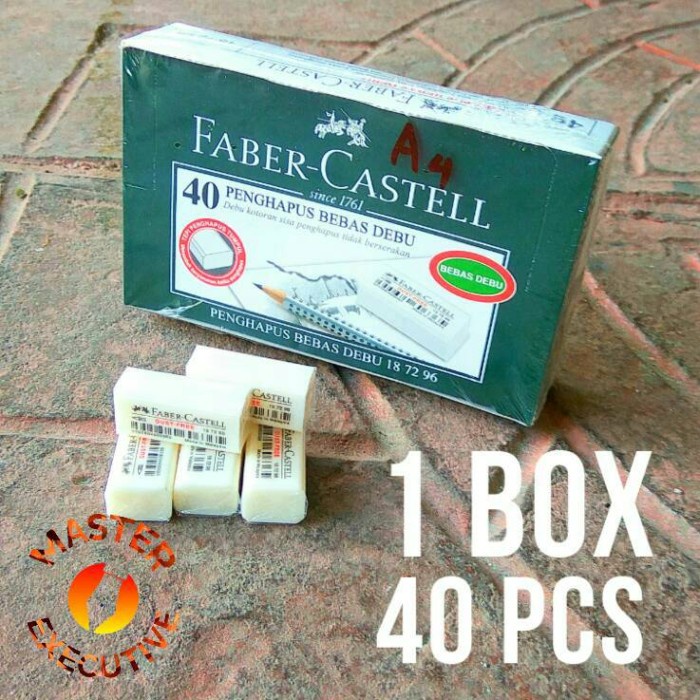 ATKJaya- Faber Castell Penghapus Pensil Putih Kecil / White Pencil Eraser 1 box
