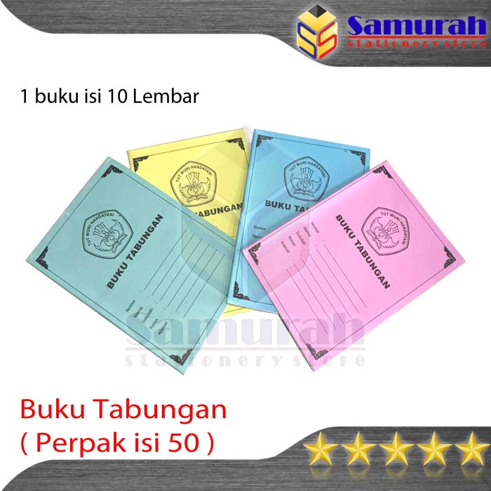 

ATKJaya- Buku Tabungan Anak Sekolah - Koperasi Arisan 1 Pak 50 Pcs @ 10 Lembar