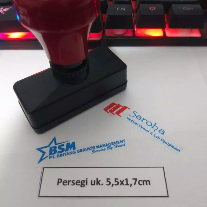 

ATKJaya- Stempel Flash, Persegi Ukuran 5,5x1,7 cm - 5,5x2,7cm - 5,5x3,2cm