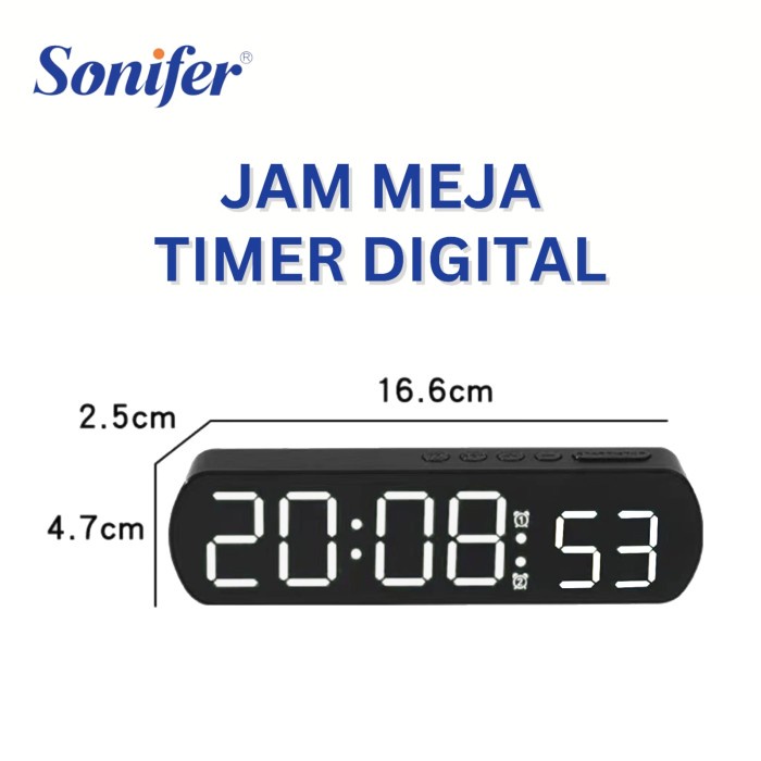 JTTOP SONIFER JAM TIMER DIGITAL JAM MEJA TIMER DAPUR COUNTDOWN STOPWATCH