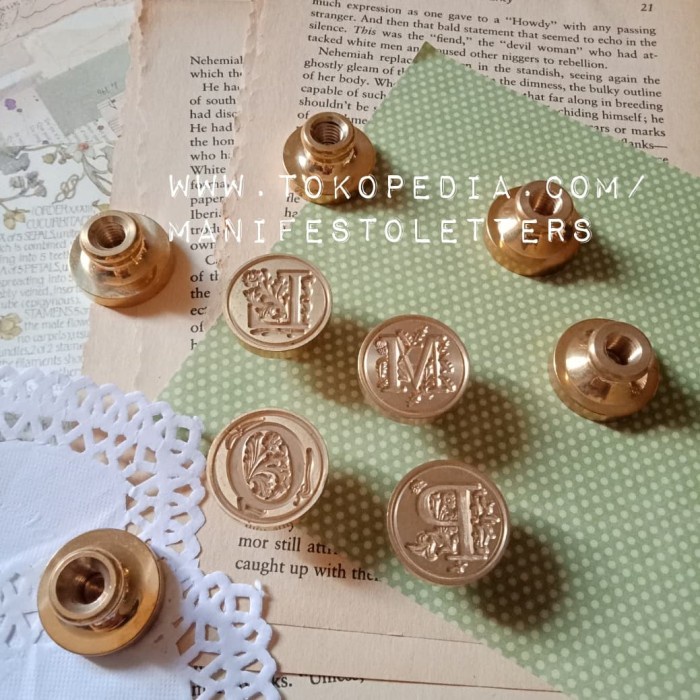 

ATKJaya- Wax Stamp Head Alphabet J-R Seal Wax Initial DIY stempel lilin