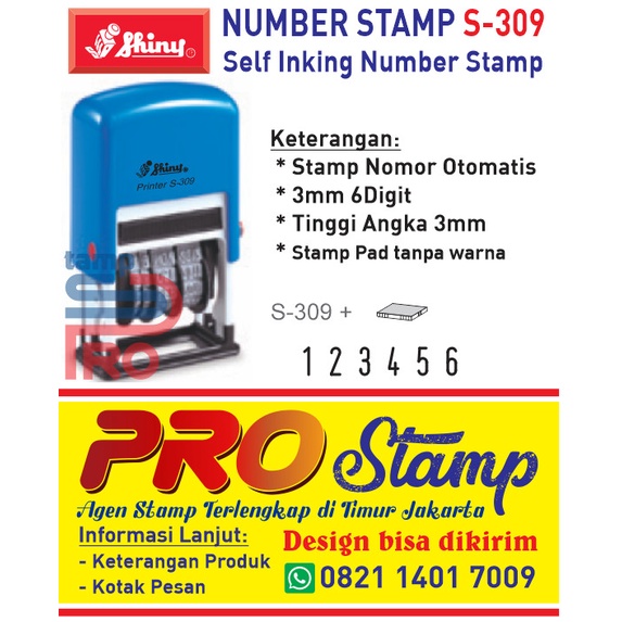 

ATKJaya- Stempel Angka Shiny S-309 ( 6 Digit / 3 mm )