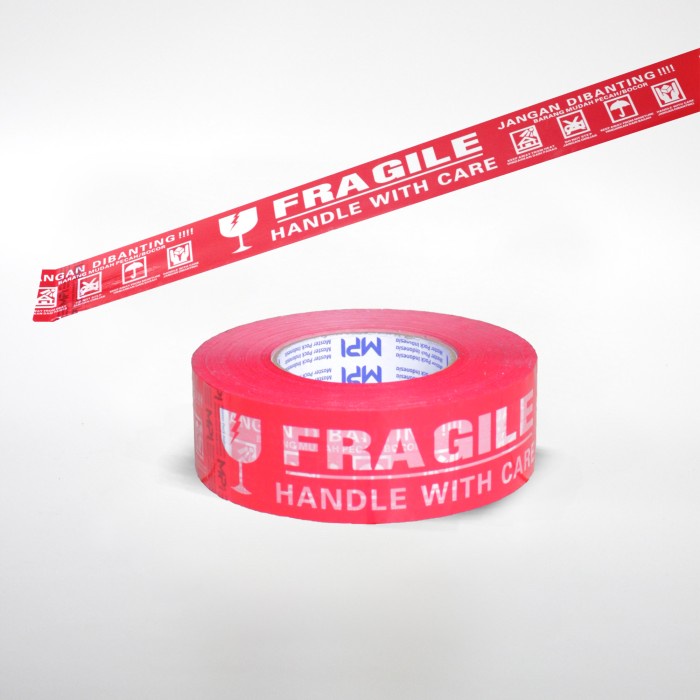 

ATKJaya- Lakban Fragile Merah Jangan Dibanting 48mmx300 Yard MPI Jumbo
