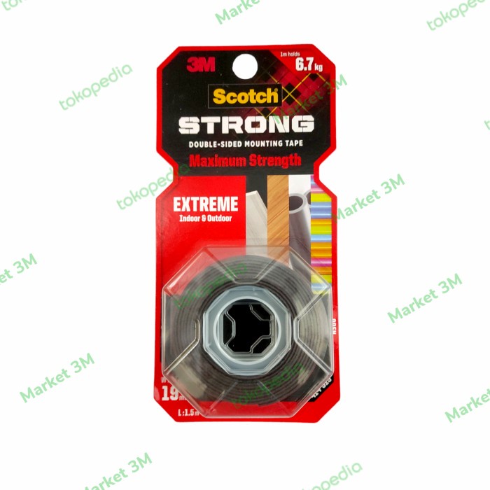 

ATKJaya- 3M Scotch Strong Extreme / Double Tape Maximum Strenght Extreme - 19mm