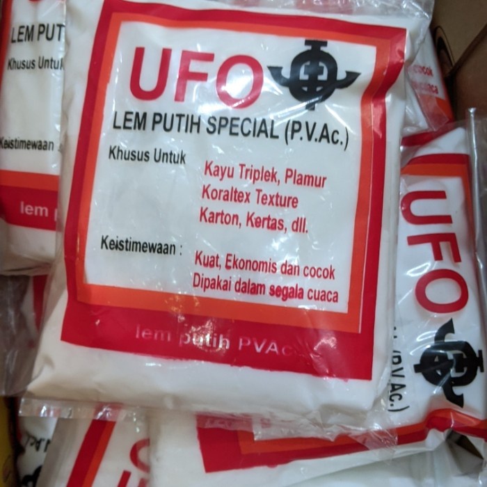 

ATKJaya- Lem Putih UFO PVAC Perekat Kayu Kardus Kertas Slime 500 gram