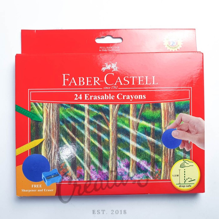

ATKJaya- Faber Castell Erasable Crayon 24