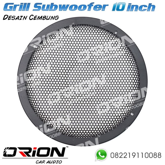 JAYAmart- Grill Subwoofer Besi 10 inch desain Cembung - Orion Audio