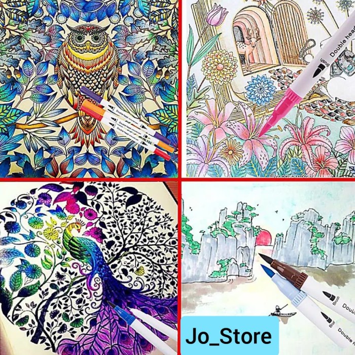 

100 WARNA SPIDOL BRUSH DAN PEN DUAL TIP MARKER PEN MAGICFLY BRUSH PEN