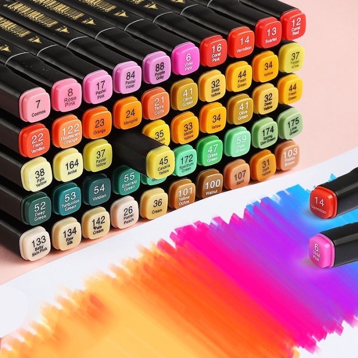TOUCHFIVE TOUCHNEW MARKER SPIDOL 120 COLORS TWIN MARKER SKETSA SPIDOL