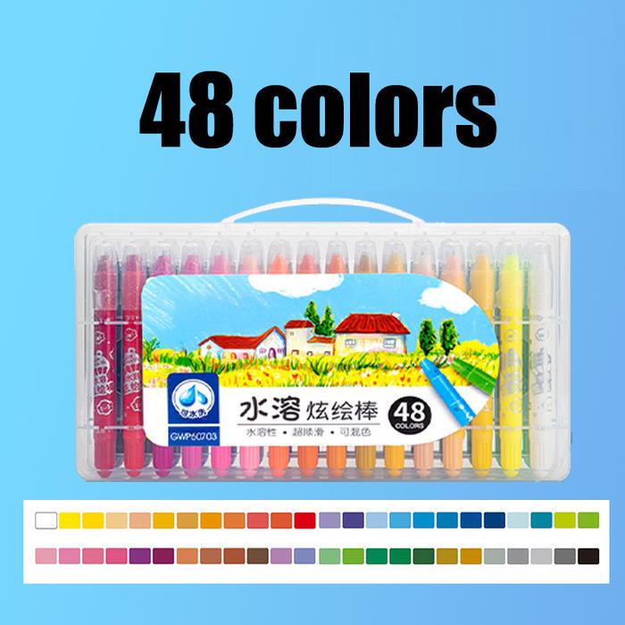 

CRAYON GRASP 48 WARNA CRAYON PUTAR WASHABLE CRAYON SILKY WARNA COLORS