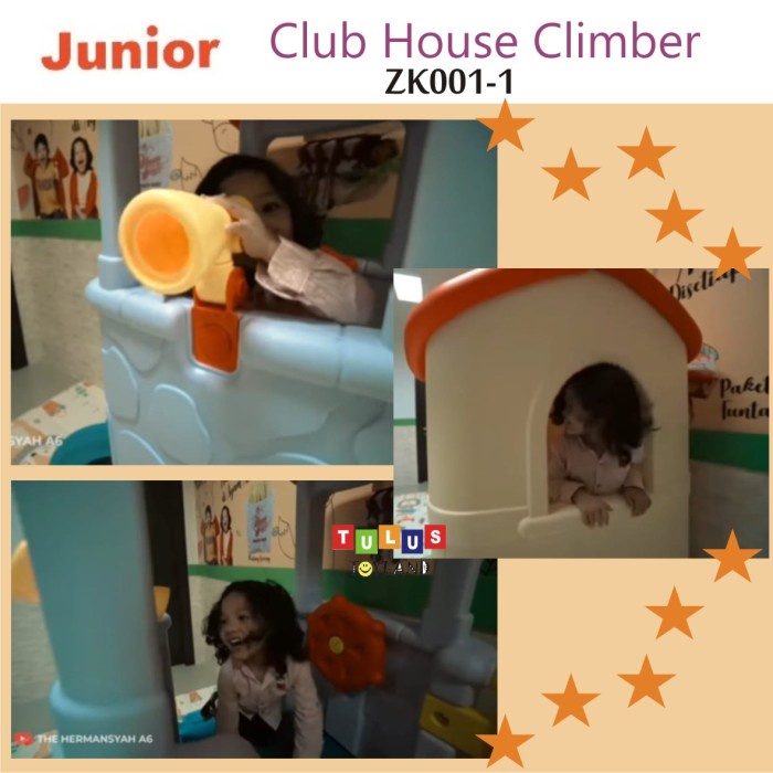 Terhemat Perosotan Junior Club House Climber Playground Playhouse Slide