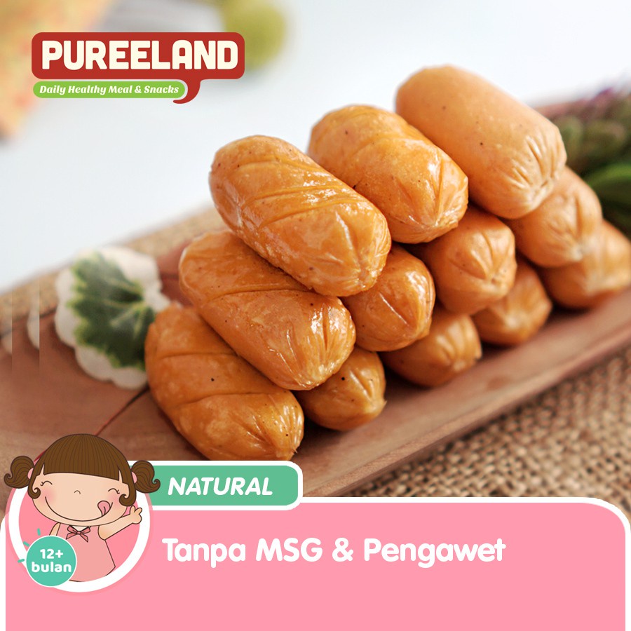 

Pureeland Sosis Mini MPASI / Petite Sausage / Frozen MPASI Bayi Organik / Makanan Bayi Organik
