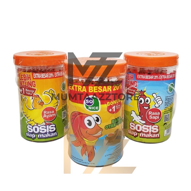 

MUMTAAZZTORE SNACK SOSIS SONICE SO NICE SIAP MAKAN SAPI AYAM OTAK-OTAK