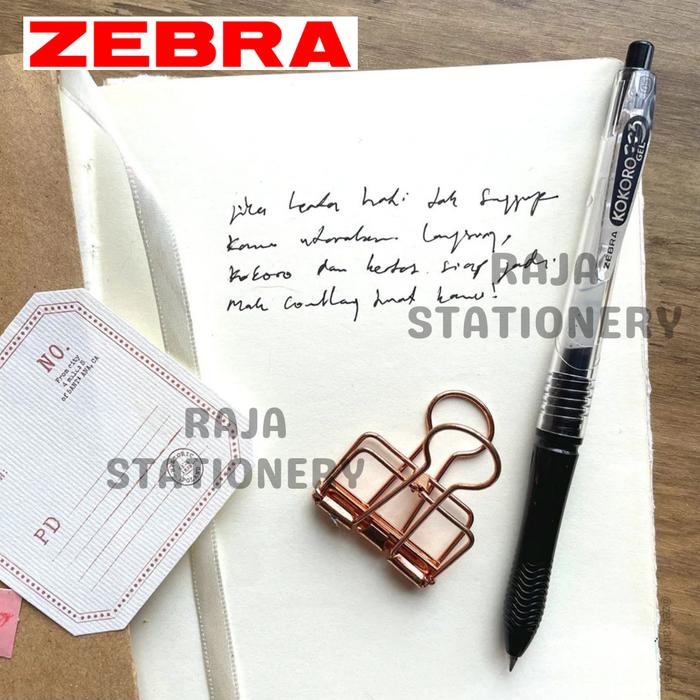 

[tmr] - ZEBRA KOKORO GEL PEN 0.5 BLACK BLUE PULPEN GEL KOKORO ZEBRA LUSIN BOX [12PCS]