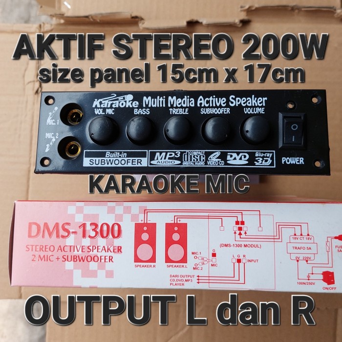 Kit Pcb Speaker Aktif Dms 1300 Platinum Stereo Mic