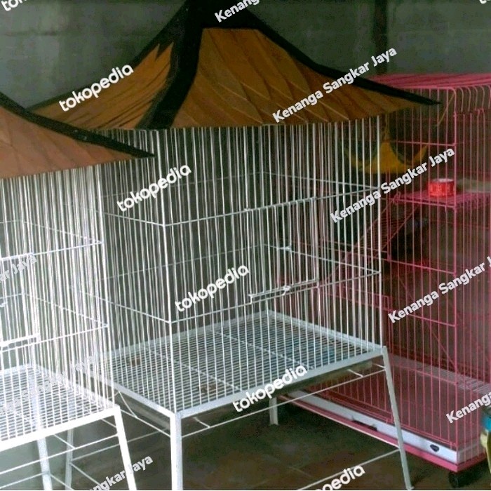 Kandang burung ayam dll tutup atas sirap besi besar P 80 cmxL60cmxT 90 DiskonJual MurahHarga