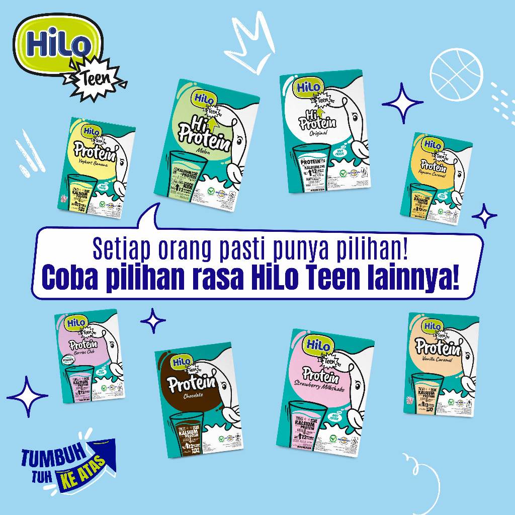 

HiLo Teen Vanilla Caramel 1000g - Susu Tinggi Kalsium Protein Lebih Rendah Gula untuk Remaja