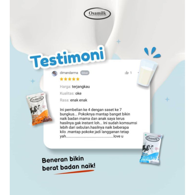 

SUSU OSAMILK ORIGINAL 100% Penggemuk Badan & Penambah Nafsu Makan 500 g