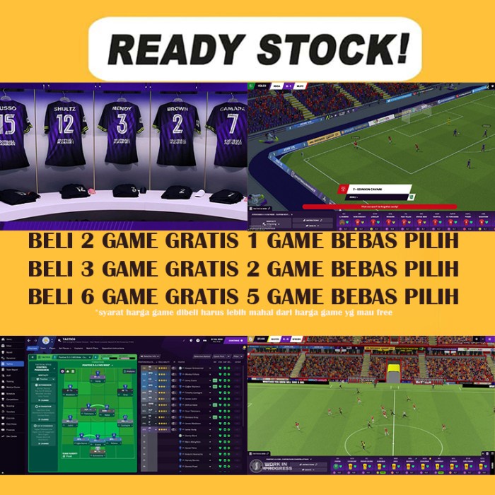 Terlaris Football Manager 2022 PC ORIGINAL / FM 22 / FM 2022 PC WITH MEGAPACK