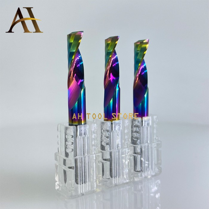 SINGLE FLUTE END MILL 6MM SPIRAL 17MM ACP ALUMINIUM CNC DLD COATING 1F