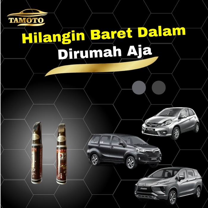Spidol Penghilang Baret Body Mobil Motor / Cat Oles Mobil Warna Grey Abu Metalik / Anti Lecet
