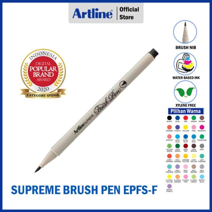 

BRUSH PEN ARTLINE SUPREME BRUSH PEN 12 COLOURS EPFS-F/12W