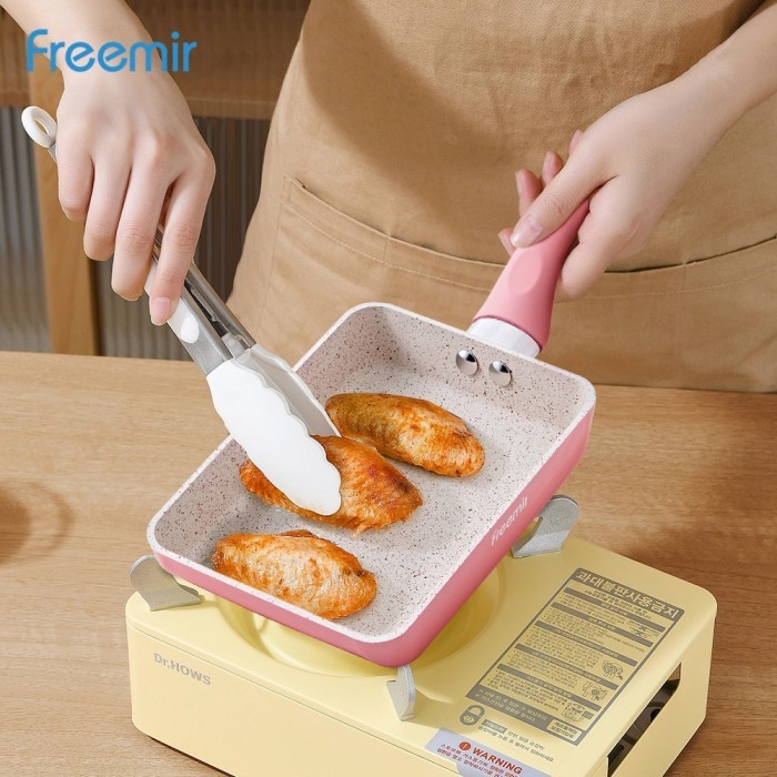 / Wajan Penggorengan Kotak Pink Anti Lengket Wajan Telur