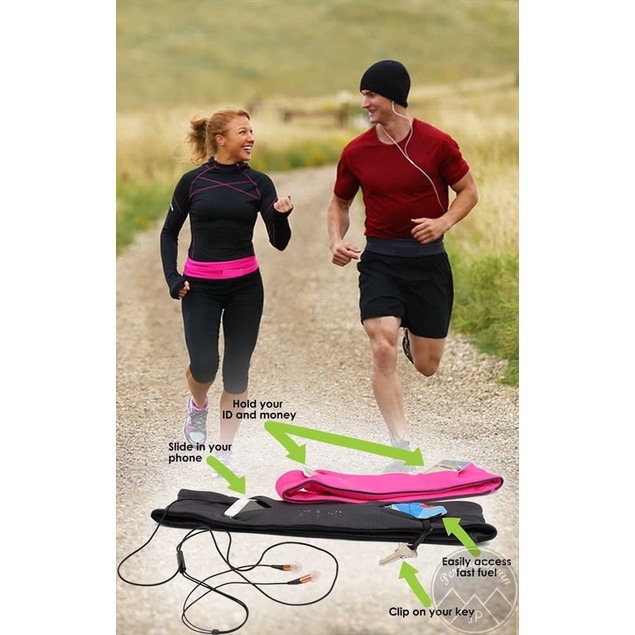 TERLARIS Non Aonijie Flipbelt running belt sabuk gym (Polos import)