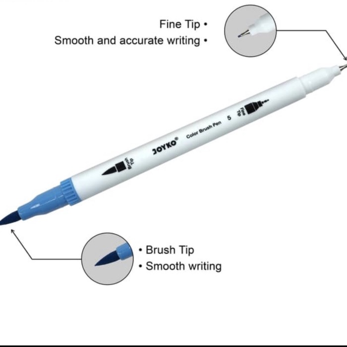 

PEN PENA KUAS WARNA COLOR BRUSH DUAL TIP 24 WARNA