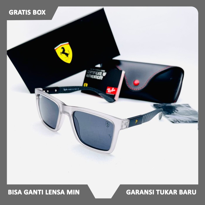 new kacamata sangglass RAYBAN006 FERARRI 8342 KOTAK polarized + UV400 / kacamata pria / kacmata