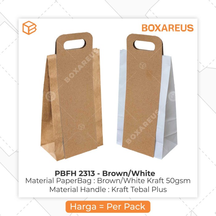 

SOUVEN- Paper Bag Kantong Roti Lunch Paperbag Kraft Polos - PBFH2313