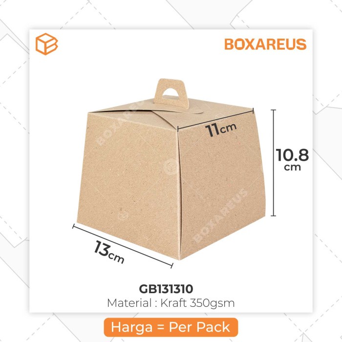 

SOUVEN- Gift Box Kotak Kado Souvenir Packaging Kue Cake Roti Toples GB131310