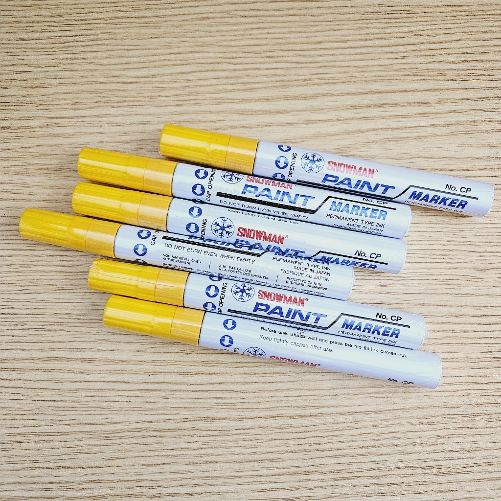 

IK! Spidol Snowman Orinal Permanent Paint Marker WARNAuntuk Logam, Kayu, Kaca, Plastik, Keramik,