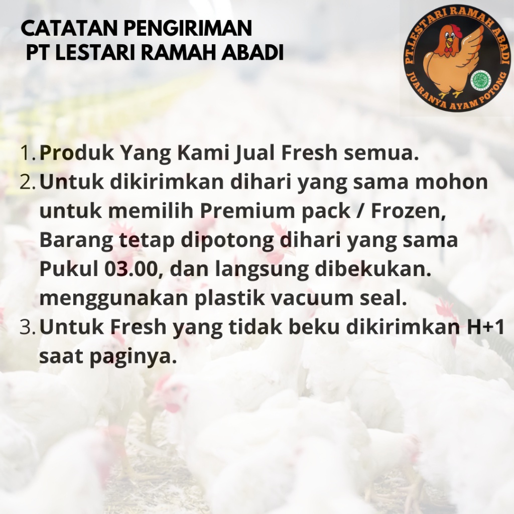 

Boneless Dada Ayam / Dada Ayam Fillet Premium Pack 1 Kg Kemasan Vacuum seal