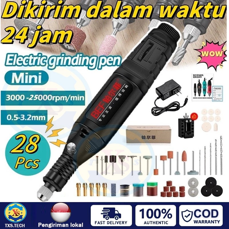Pengiriman 24 jamBor Mini 12v Dc 15000 Rpm Bor Mini Listrik Set Lengkap Mini Drill Electric Engraver