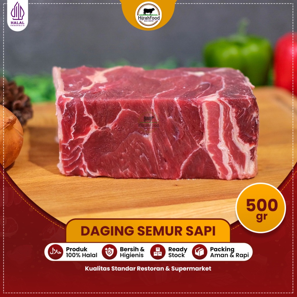 

Hijrahfood Daging Semur Sapi Import AUS Daging Rawon / Soto / Sop - Pilih Varian