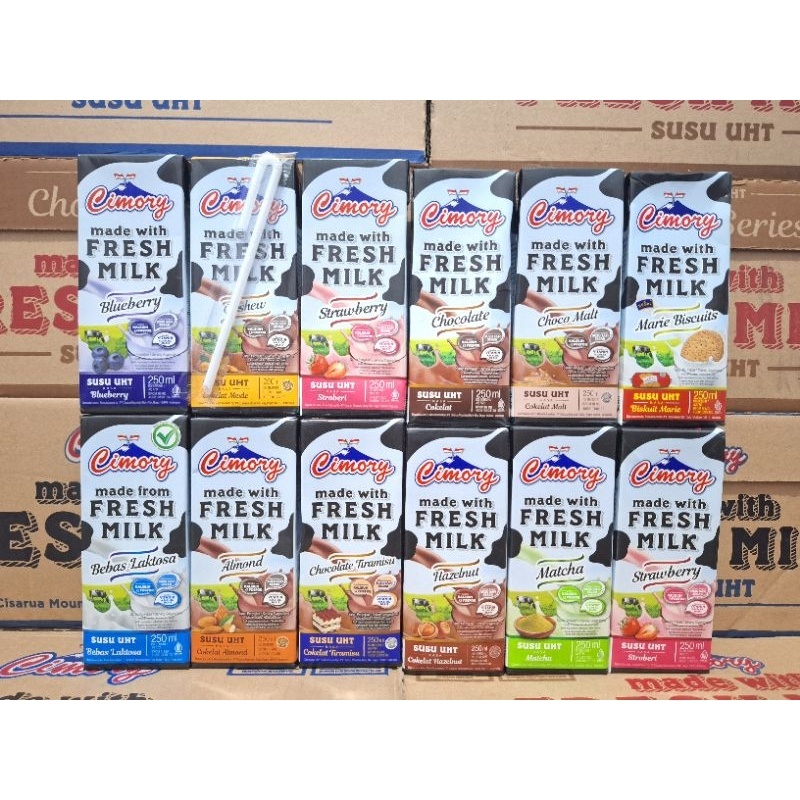

Cimory UHT 250 ML Fresh Milk 1 Dus Isi 24Pcs Bisa Mix Rasa