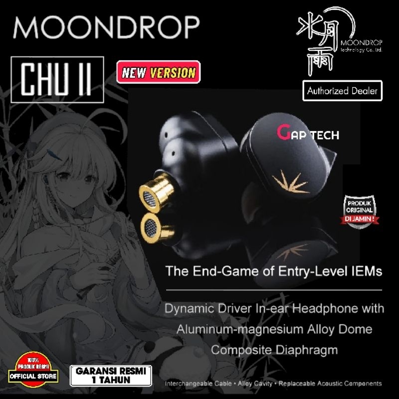 MOONDROP CHU II / CHU 2 / CHU2 / CHU 2 DSP / CHU II DSP DYNAMIC DRIVER IN-EAR MONITOR IEM ORINAL
