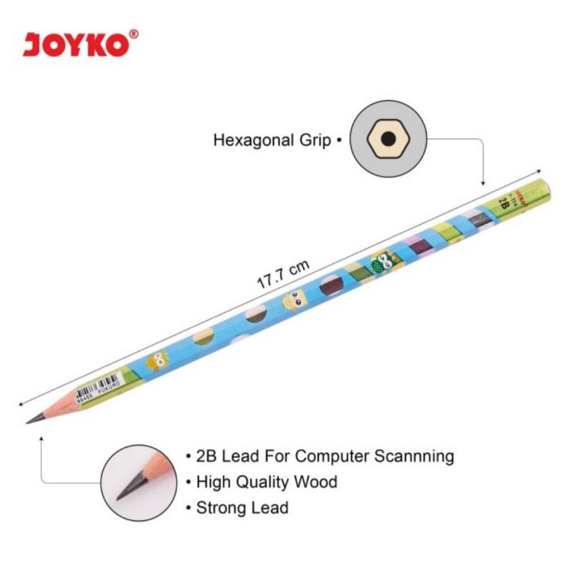 

IK! Pensil 2B Joyko P-114 2B Motif Owl ( 1 Pack / 12 Pcs) Kualitas Super