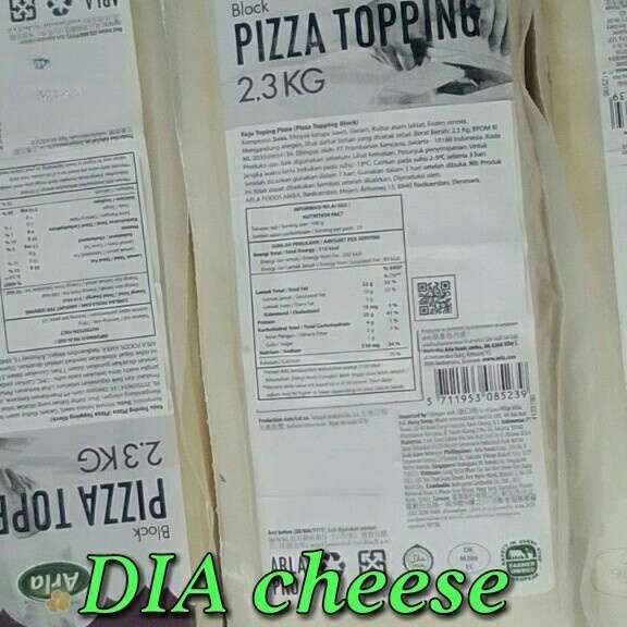 

KHUSUS INSTANT/SAMEDAY: Arla Pizza Topping 2.3 kg blok mozzarella