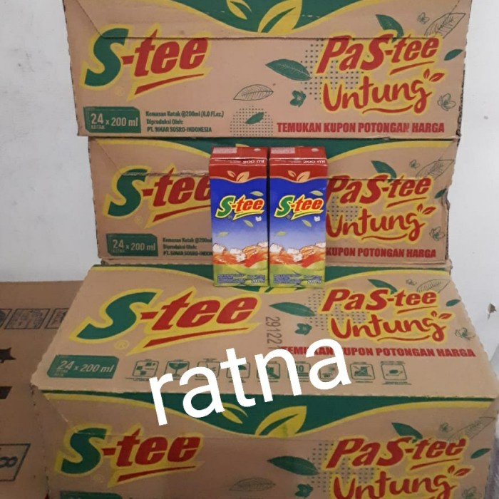 

JH8 TEH KOTAK S-tee/Stee Satu Pabrik Teh Botol Sosro 200ml 1 Dus Isi 24