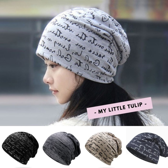Topi Kupluk Beanie Hat Katun Topi Naik Gunung Penutup Kepala Turban