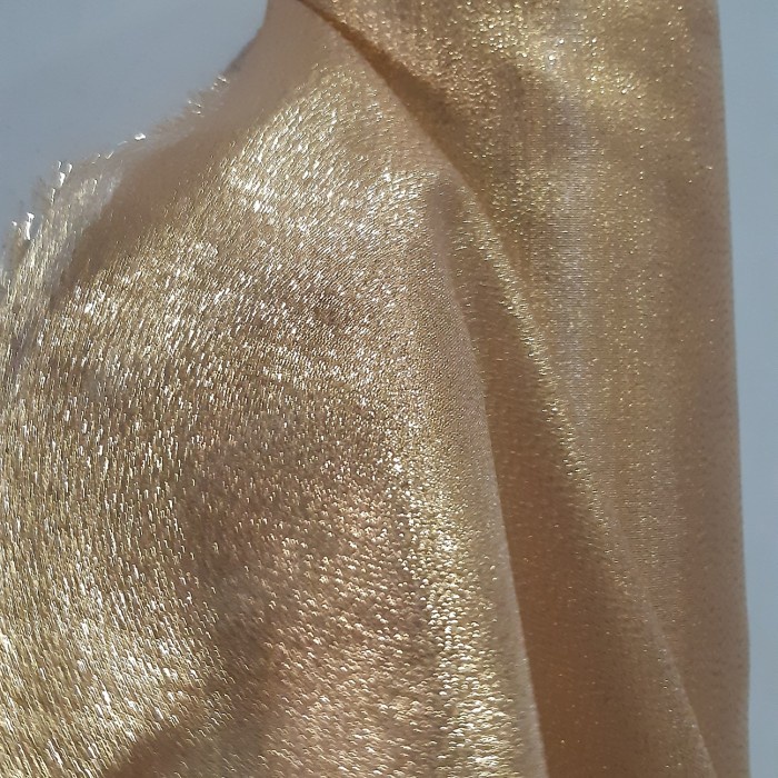 KAIN BAHAN JACQUARD ORGANZA GOLD METALIK HIGH QUALITY