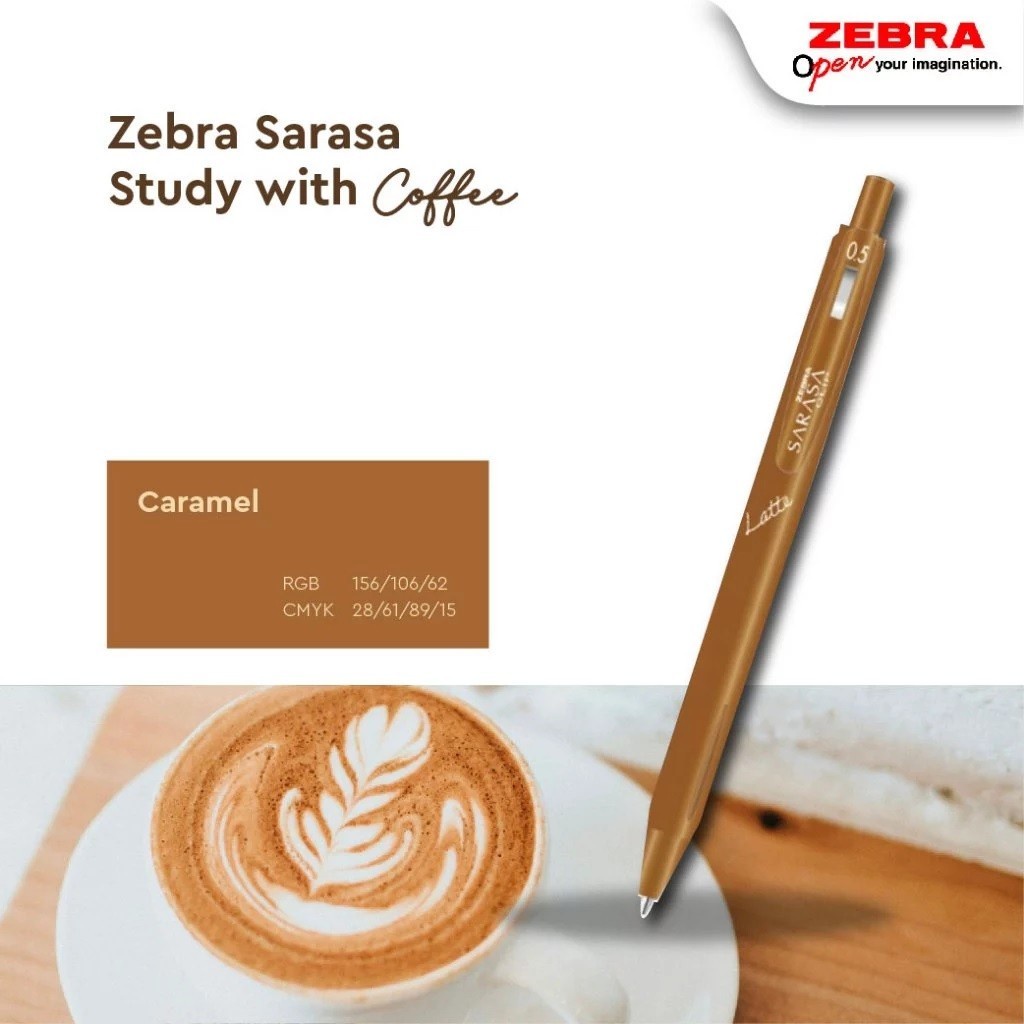 

ZEBRA Sarasa Vintage 0.5mm Coffee Series Gel Pen SATUAN - Pulpen Pena Sarasa Warna Murah