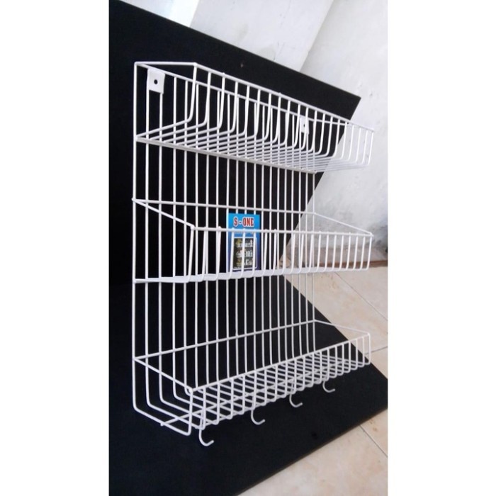 Kitchen set , rak botol , rak bumbu , Rak dinding/tempel susun 3