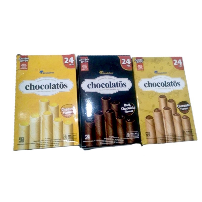 

HJ Gery Chocolatos Dark / Cheese Wafer Roll isi 24 pcs