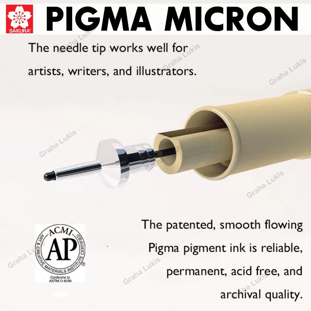 

Sakura Pigma Micron 003/0.03 Tinta Tahan Air Sepia/Black