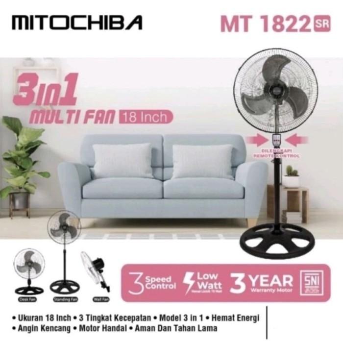 TOP JT KIPAS ANGIN MULTIFUNGSI MITOCHIBA 1822S-1822SR 18 INCH / STANDFAN WALLFAN DESKFAN MITOCHIBA