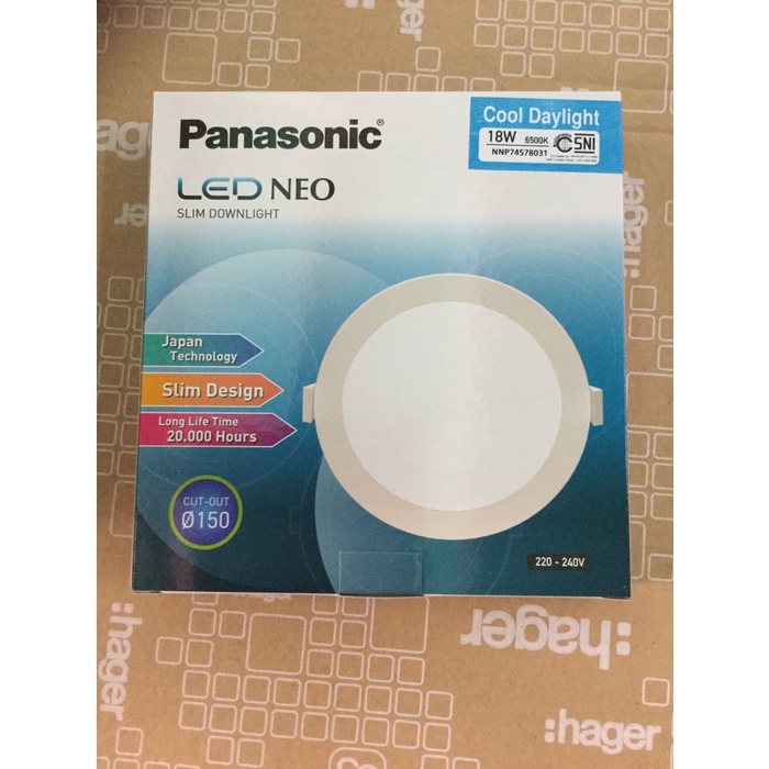 Lampu Panel LED / slim downlight LED NEO Panasonic 18watt NNP74578031